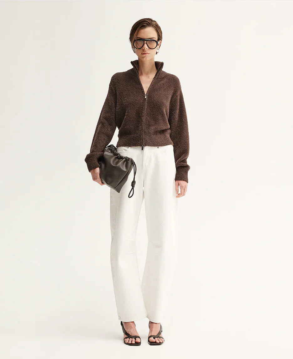 Leon Knit Cardigan - Chocolate