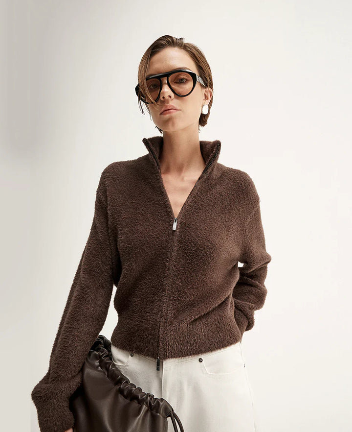 Leon Knit Cardigan - Chocolate
