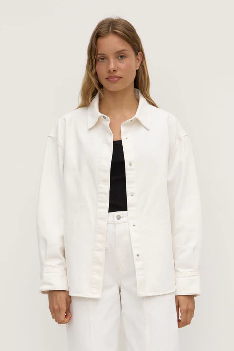 Emilia Denim Overshirt - Vintage White