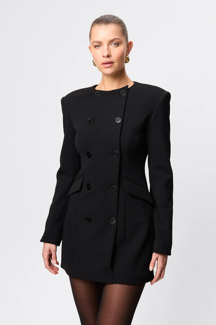 Even Odds Mini Dress - Black