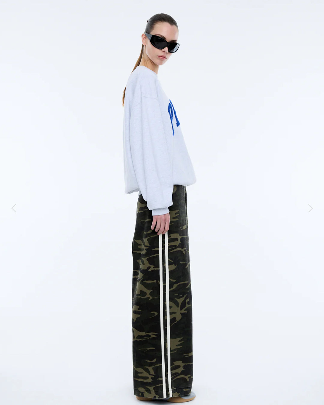 Anniversary Sweatshirt - White Marle/Blue