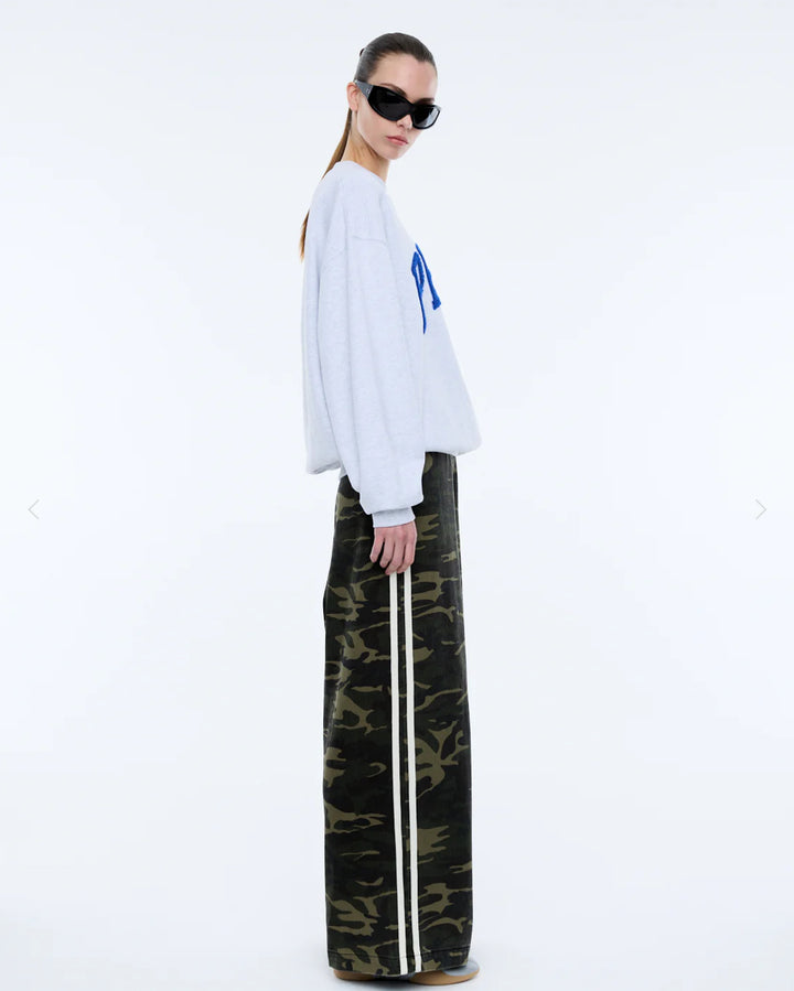Anniversary Sweatshirt - White Marle/Blue