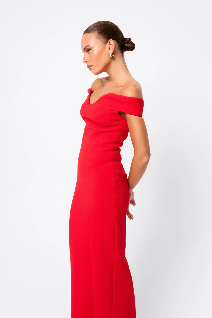 Modernist Maxi Dress - Red