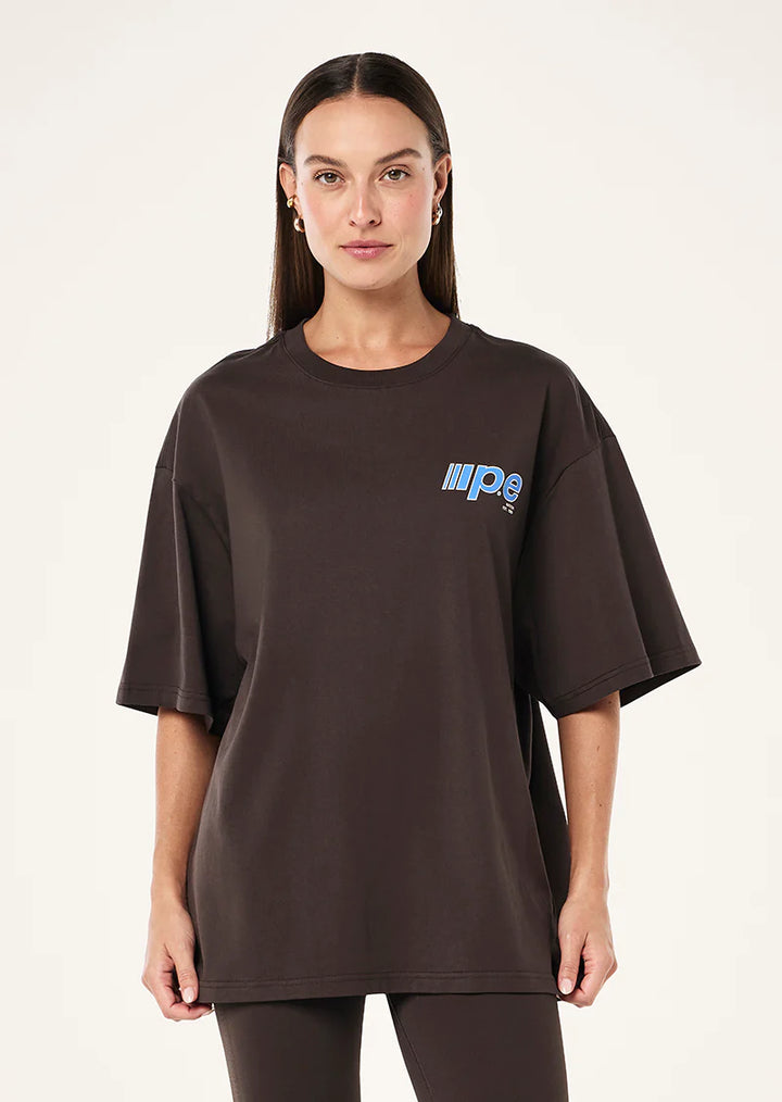 Glide Oversized Tee - Coffee