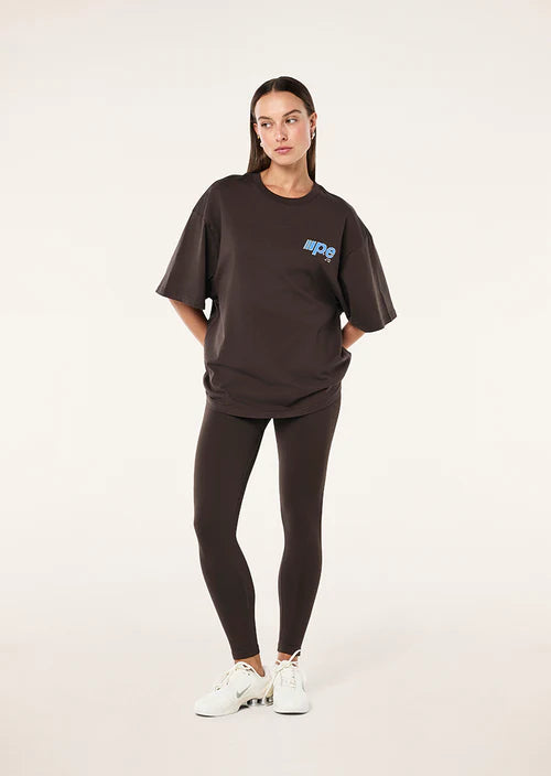 Glide Oversized Tee - Coffee