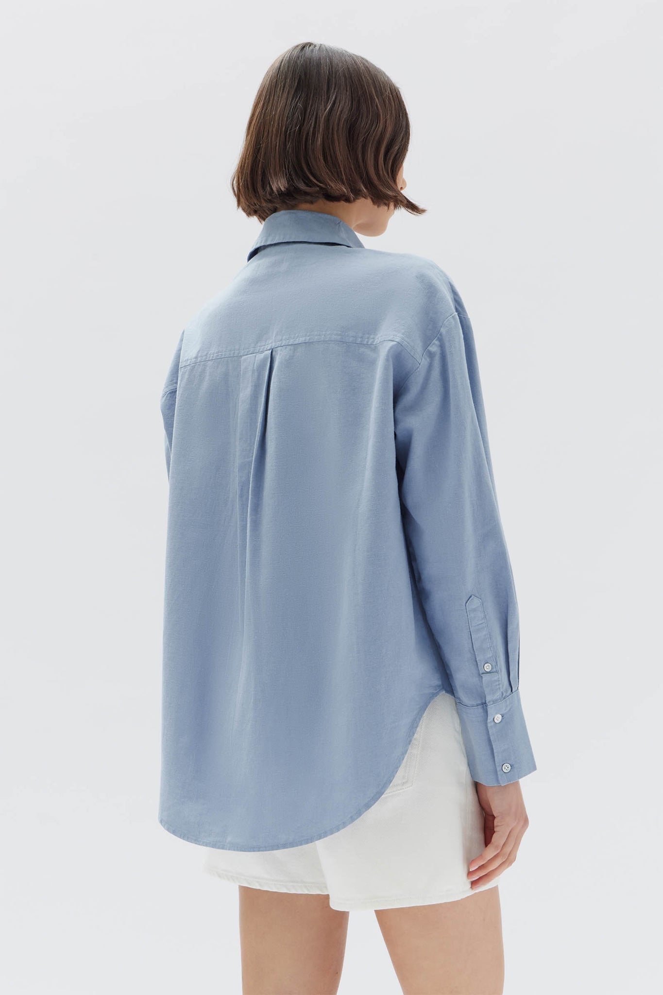 Grace Linen Blend Shirt - Glacial