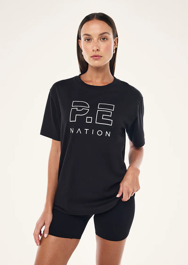 Heads Up Tee - Black/Optic White