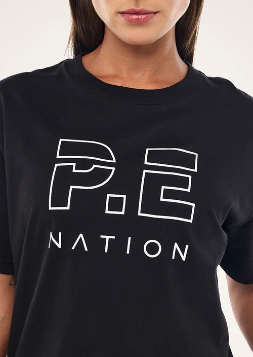 Heads Up Tee - Black/Optic White