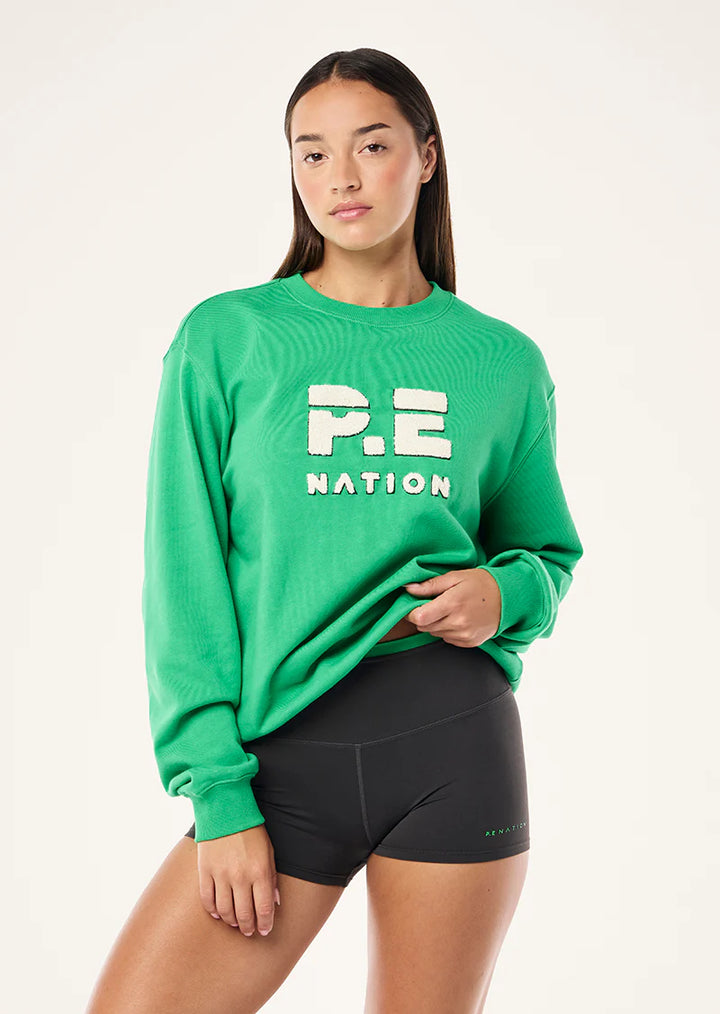 Heads up Boucle Sweat - Kelly Green