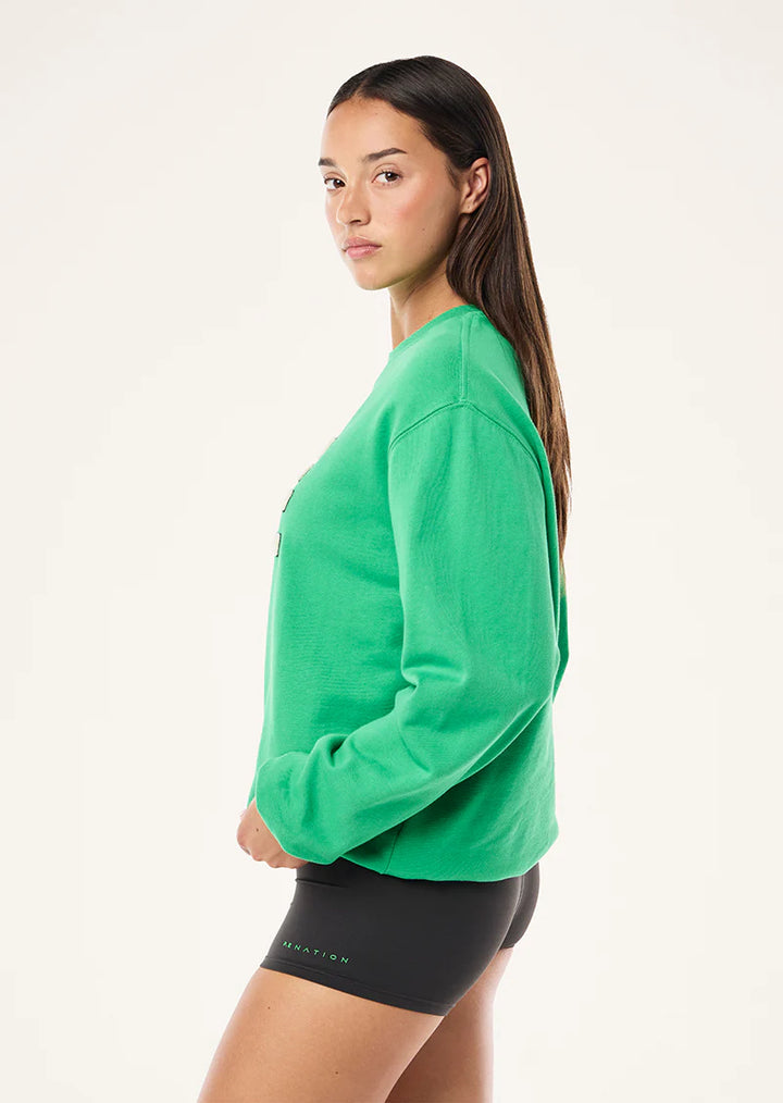 Heads up Boucle Sweat - Kelly Green