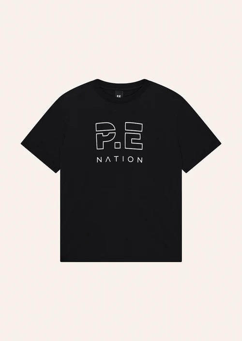 Heads Up Tee - Black/Optic White