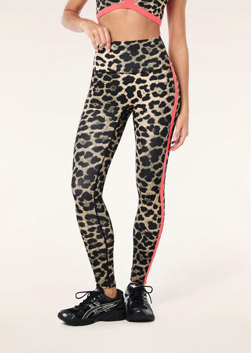 Highgate FL Legging - Leopard/Diva Pink