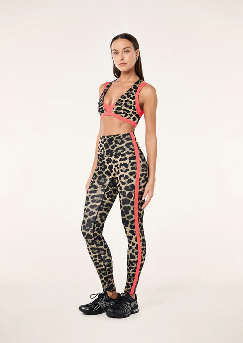 Highgate FL Legging - Leopard/Diva Pink