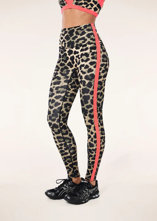 Highgate FL Legging - Leopard/Diva Pink