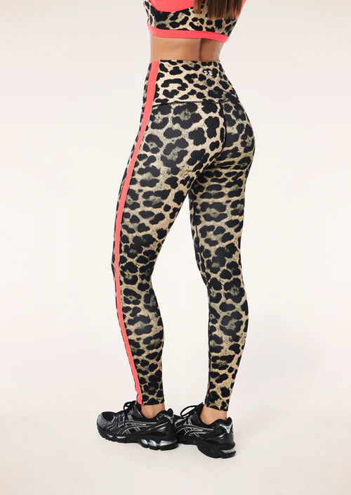 Highgate FL Legging - Leopard/Diva Pink