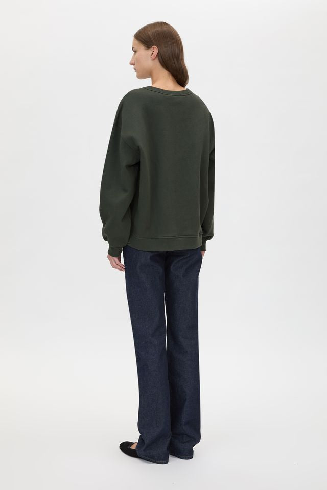 Anca Graphic Sweater - Bottle Green