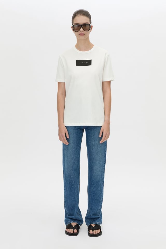 Wilde Print Tee - Soft White