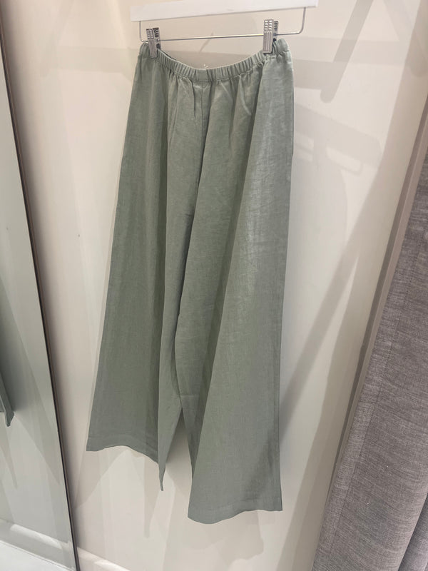 Stella Linen Pant Nettle Mali Lane Boutique