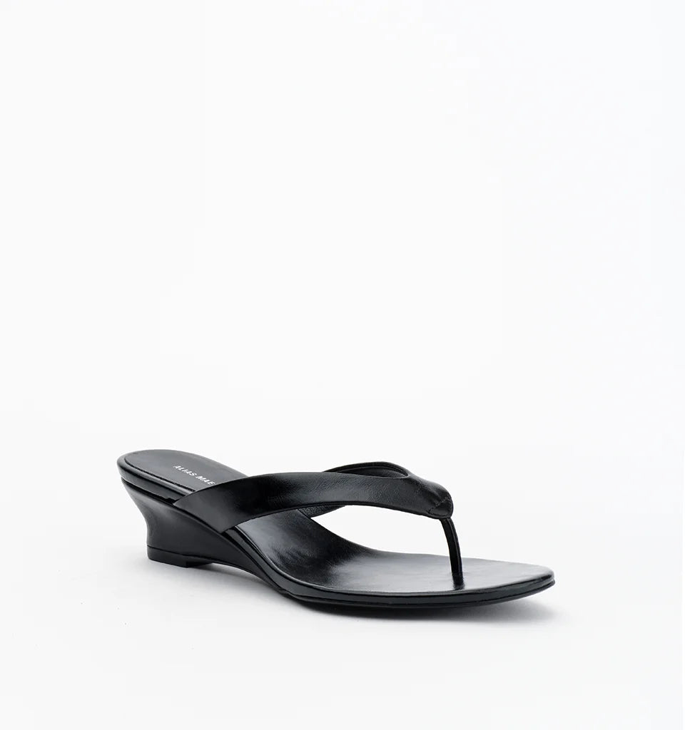 Jilly - Black Crinkle Leather