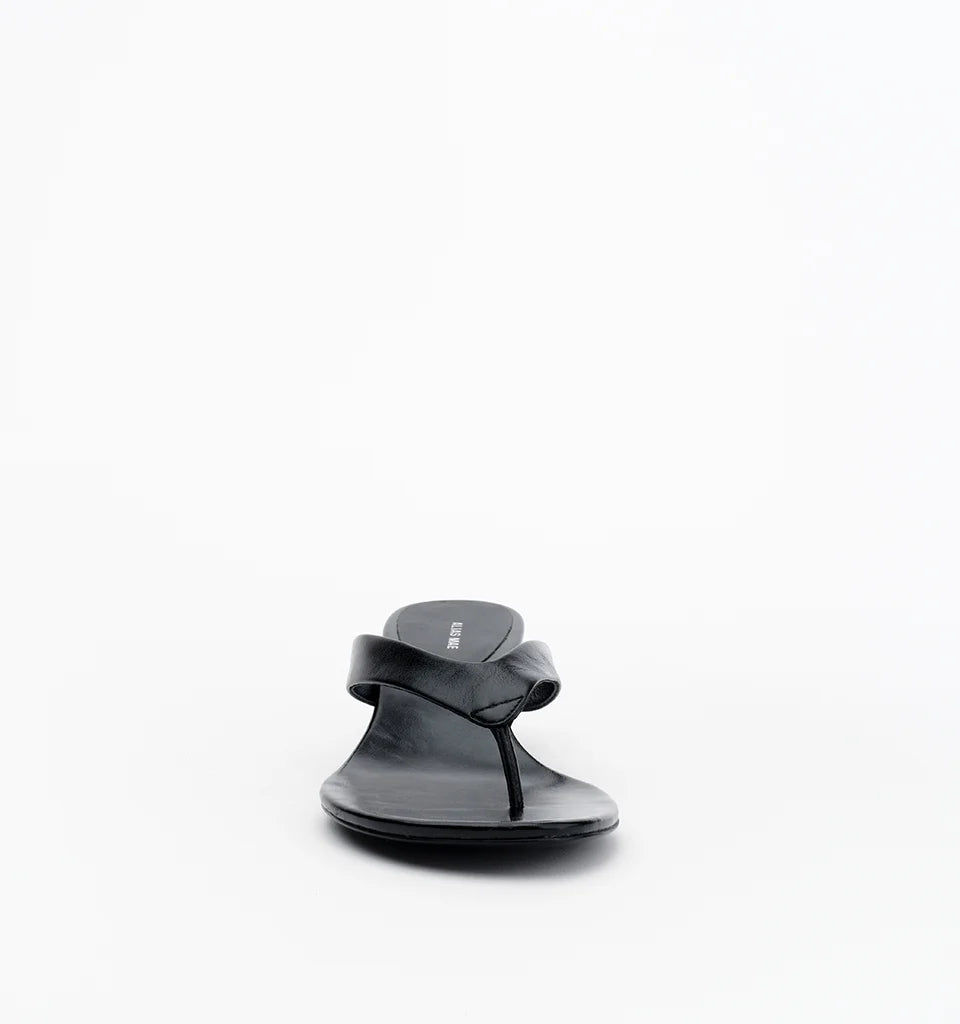 Jilly - Black Crinkle Leather