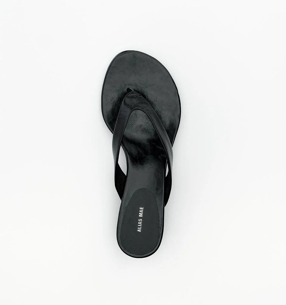Jilly - Black Crinkle Leather