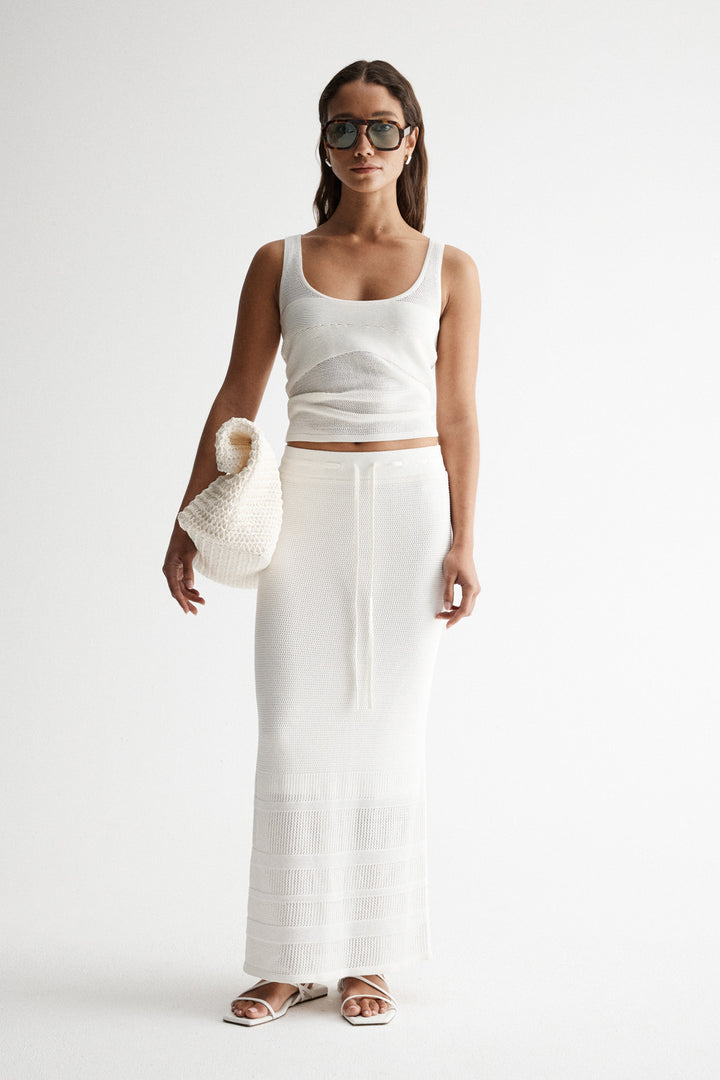 Cedar Crochet Skirt - Ivory