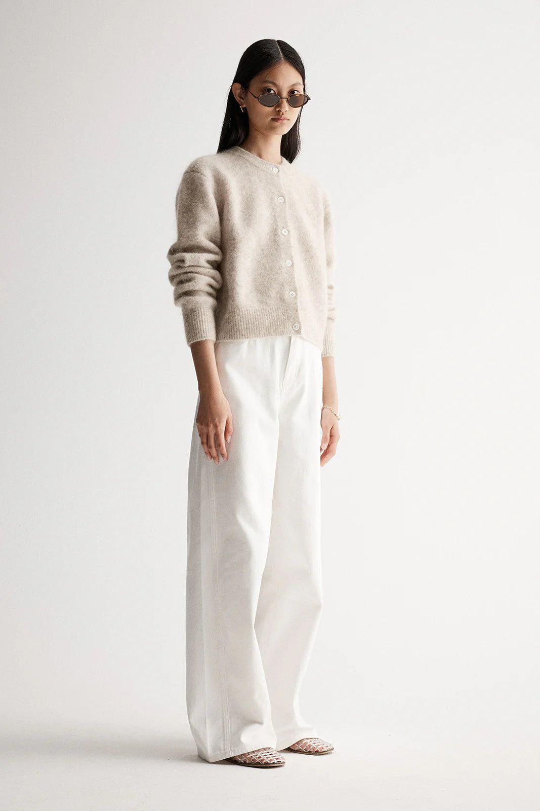 Abigail Knit Cardigan - Ivory Marle