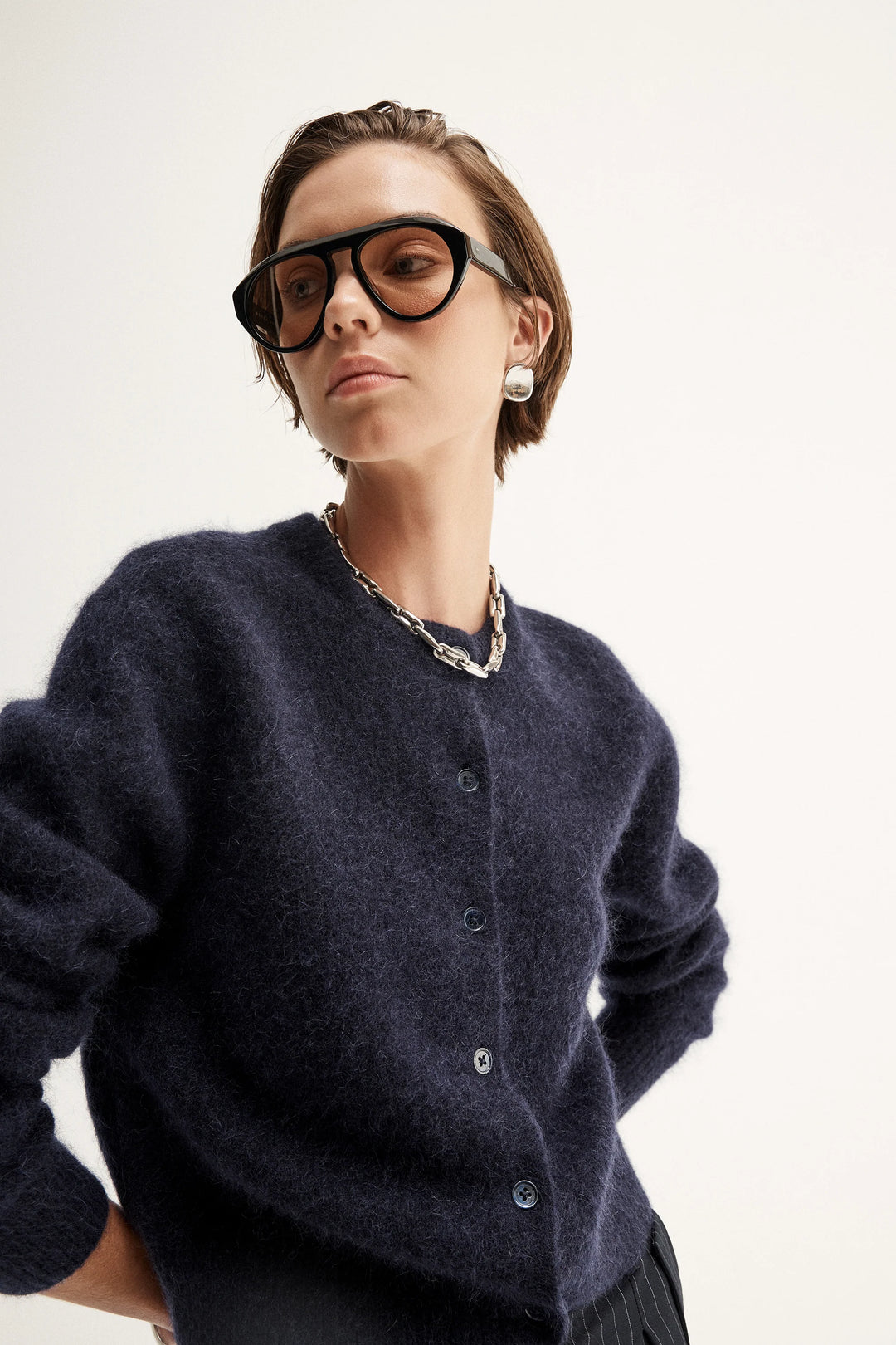 Abigail Knit Cardigan - Midnight Navy