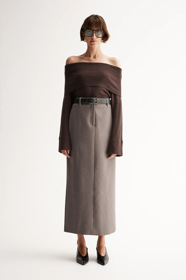 Alexa Knit Top - Chocolate