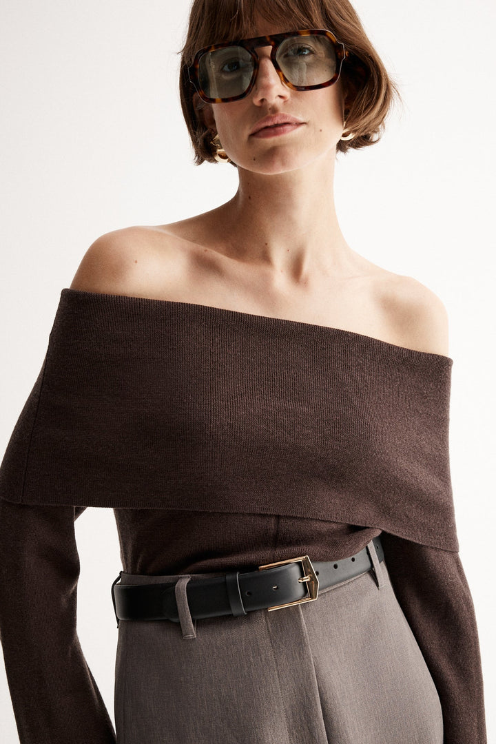Alexa Knit Top - Chocolate