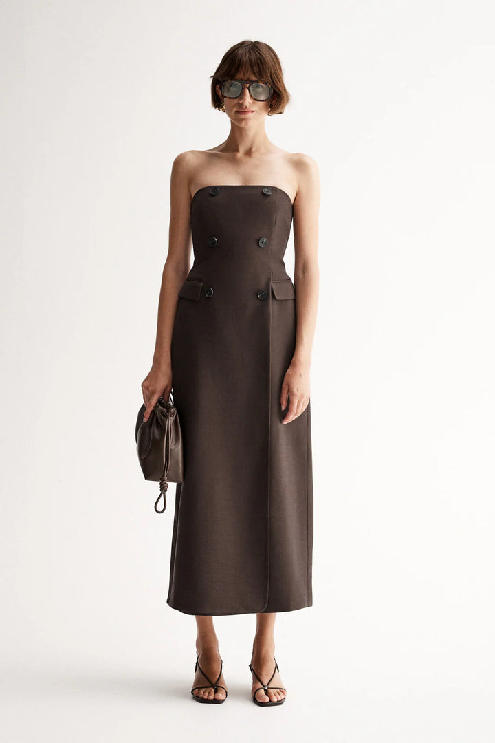 Isabella Dress - Cocoa