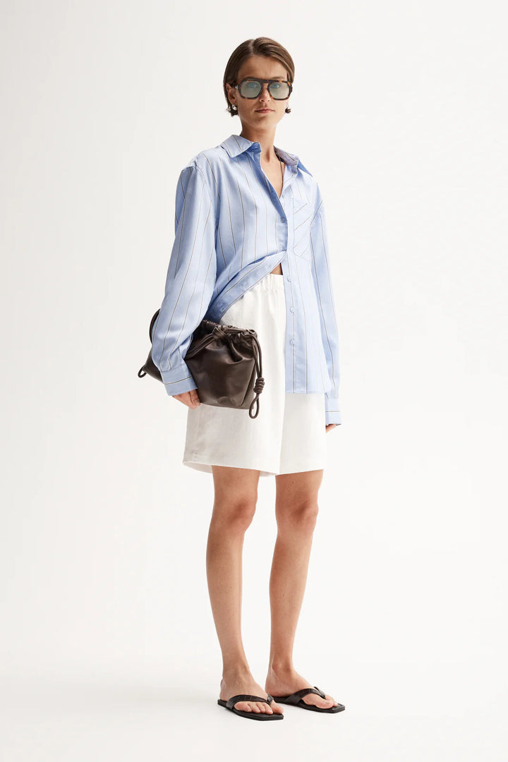 Henry Stripe Shirt - Blue Stripe