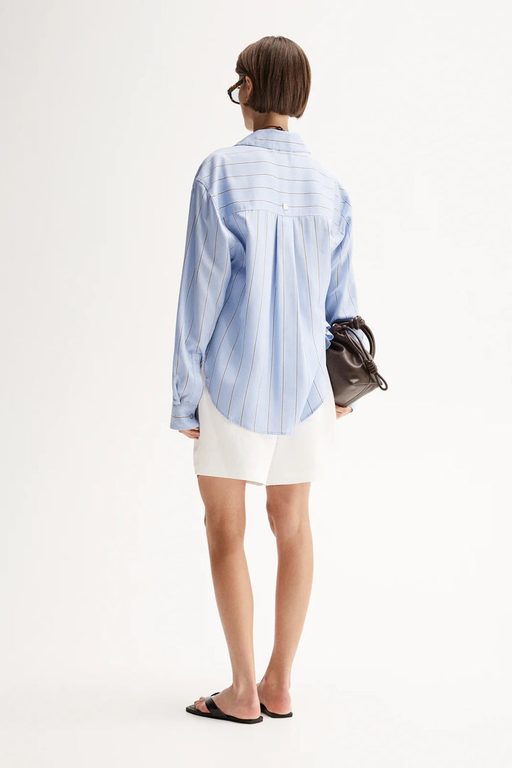Henry Stripe Shirt - Blue Stripe