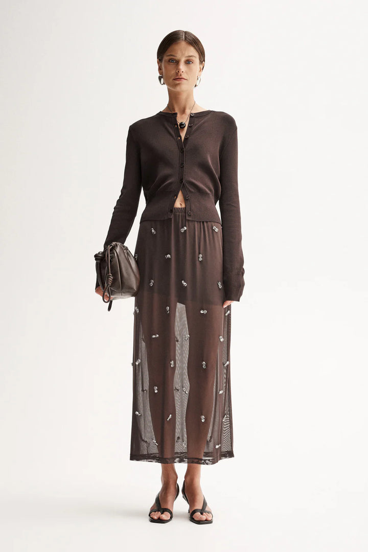 Victoria Knit Cardigan - Chocolate