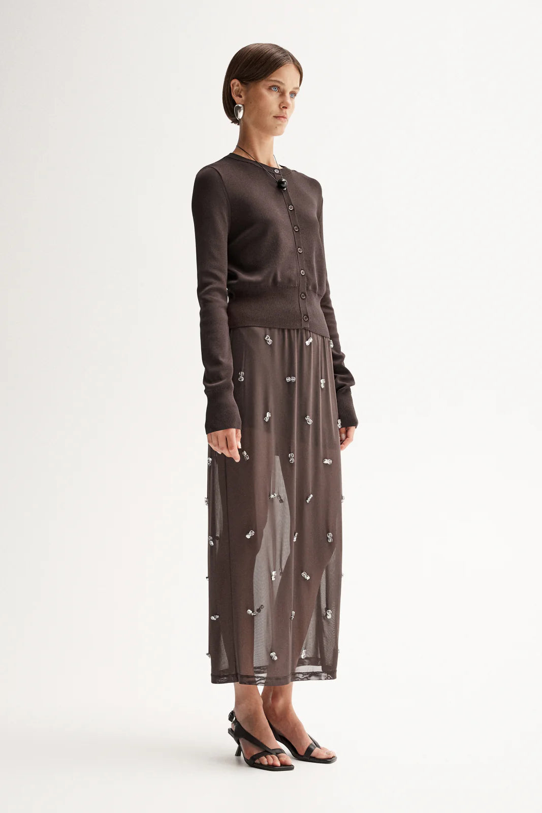 Victoria Knit Cardigan - Chocolate
