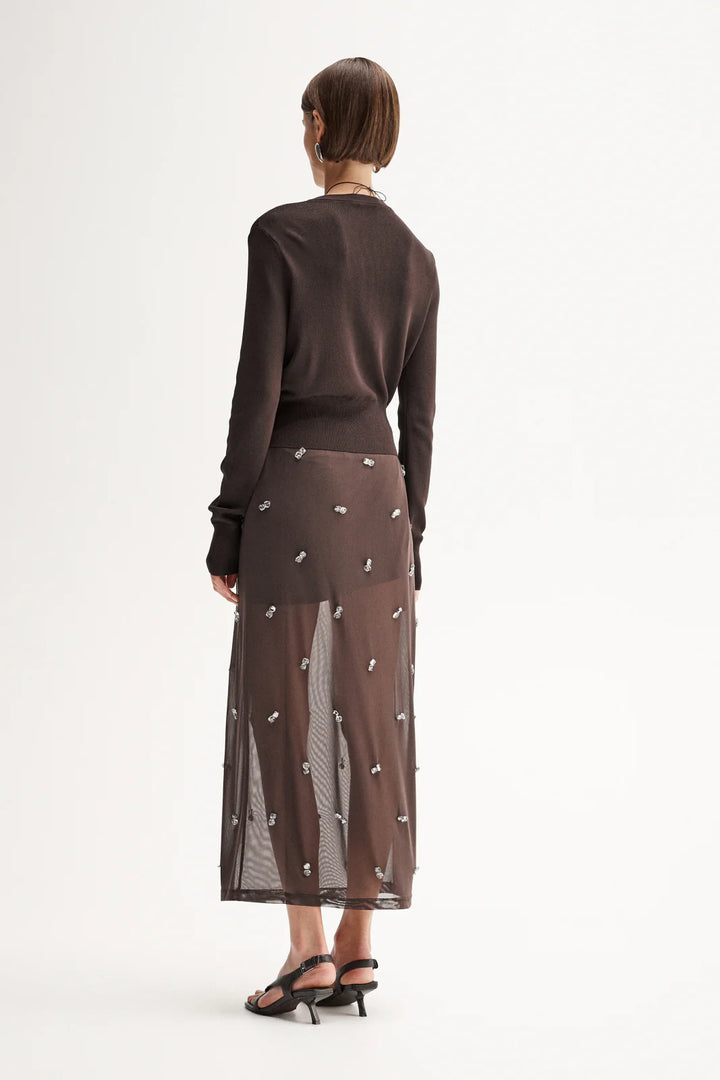 Victoria Knit Cardigan - Chocolate