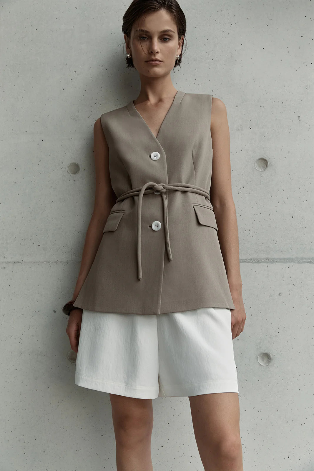Lora Vest - Taupe