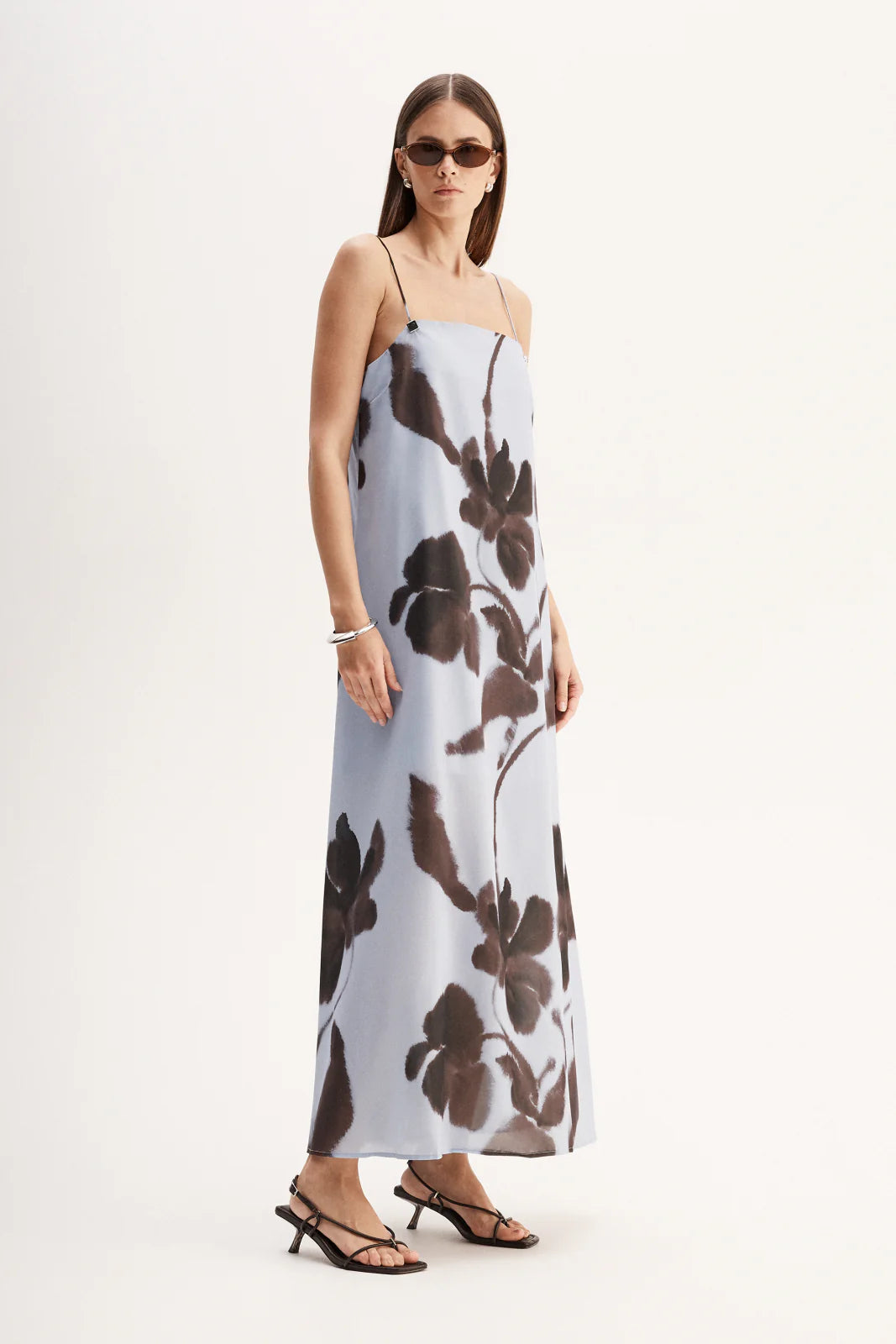 Monet Maxi Dress - Chocolate Floral Print