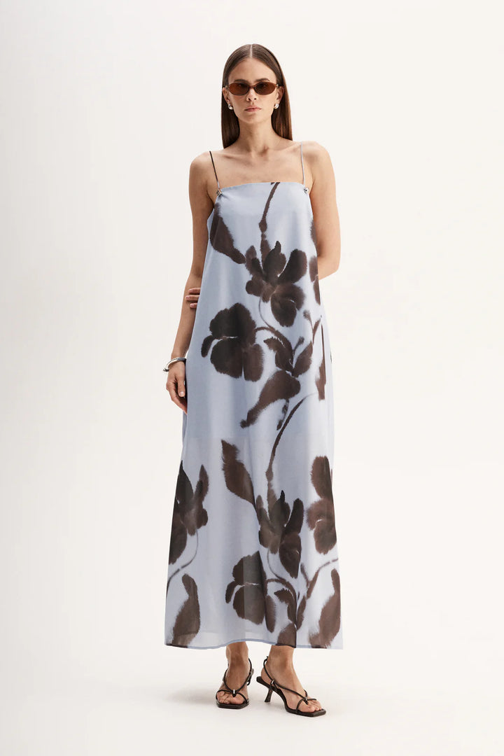Monet Maxi Dress - Chocolate Floral Print