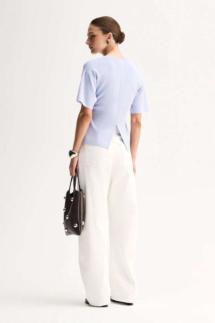 Marley Knit Top - Pale Blue