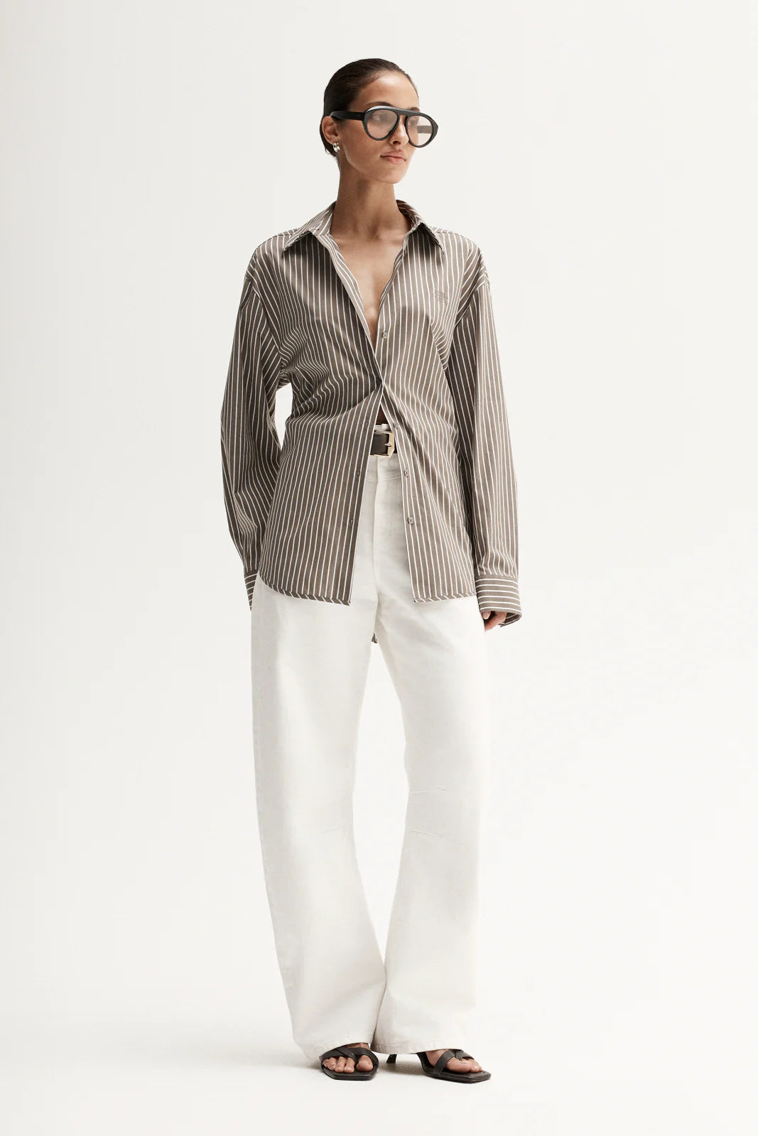 Emry Stripe Shirt - Taupe Stripe