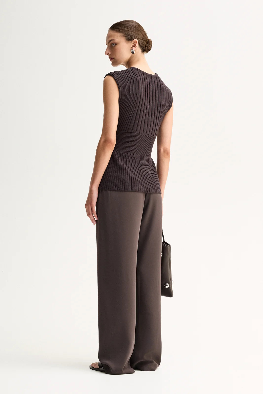 Reed Knit Top - Chocolate