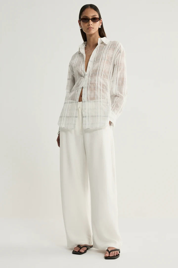 Onyx Shirt - White Check