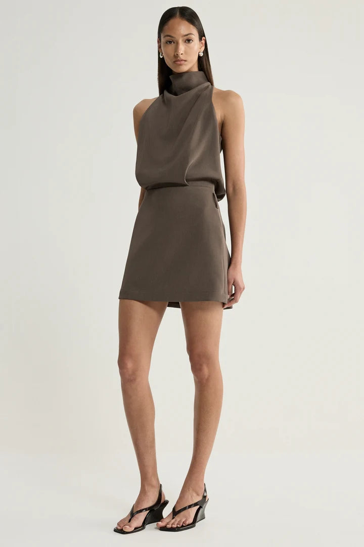 Margot Mini Dress - Taupe