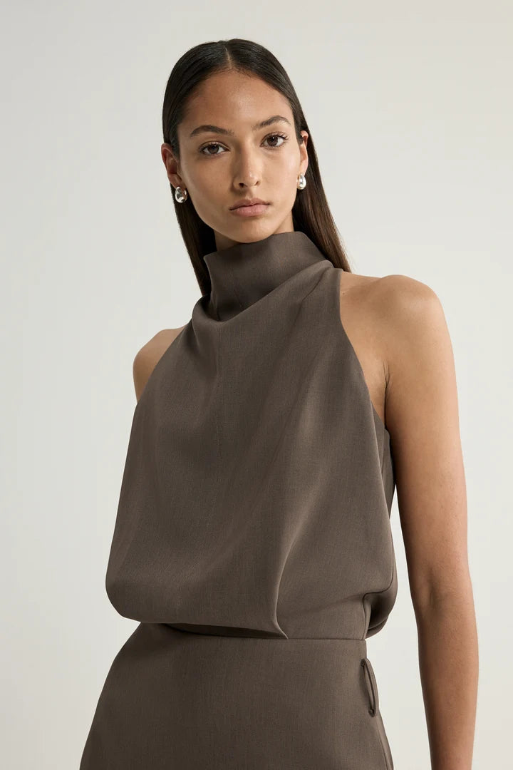 Margot Mini Dress - Taupe