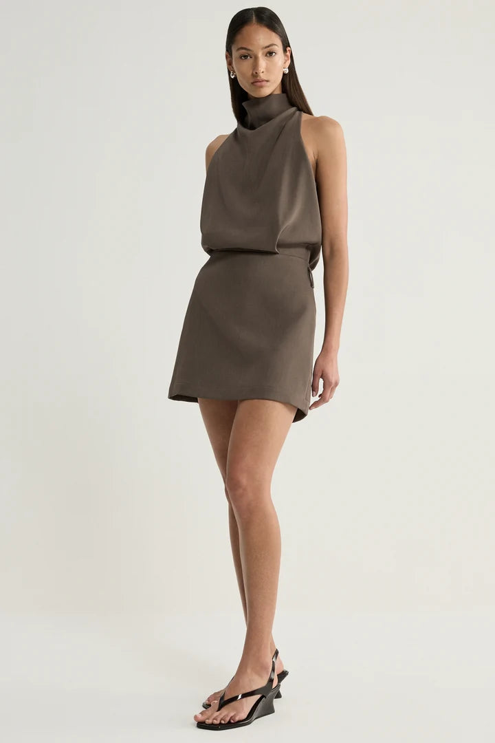 Margot Mini Dress - Taupe