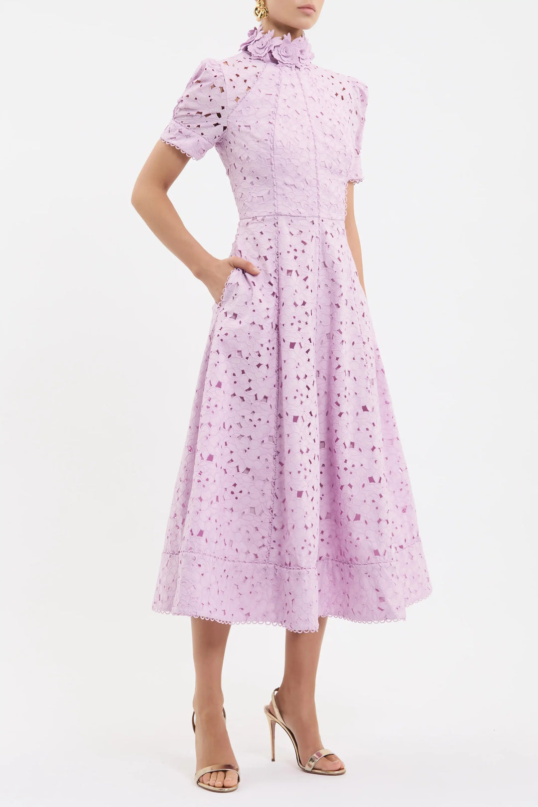 Kitsu SS Midi Dress - Lilac