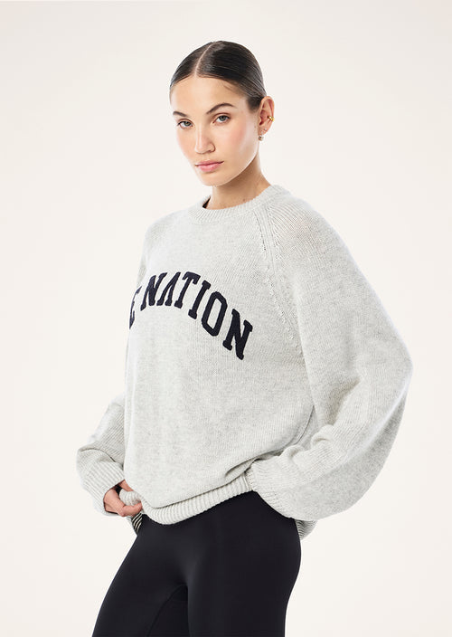 Legacy Knit Crew - Grey Marle