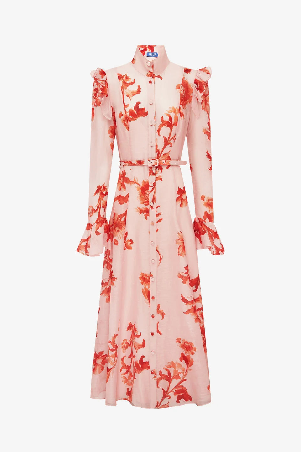 Katrina Butterfly Sleeve Midi Dress - Magnolia Print