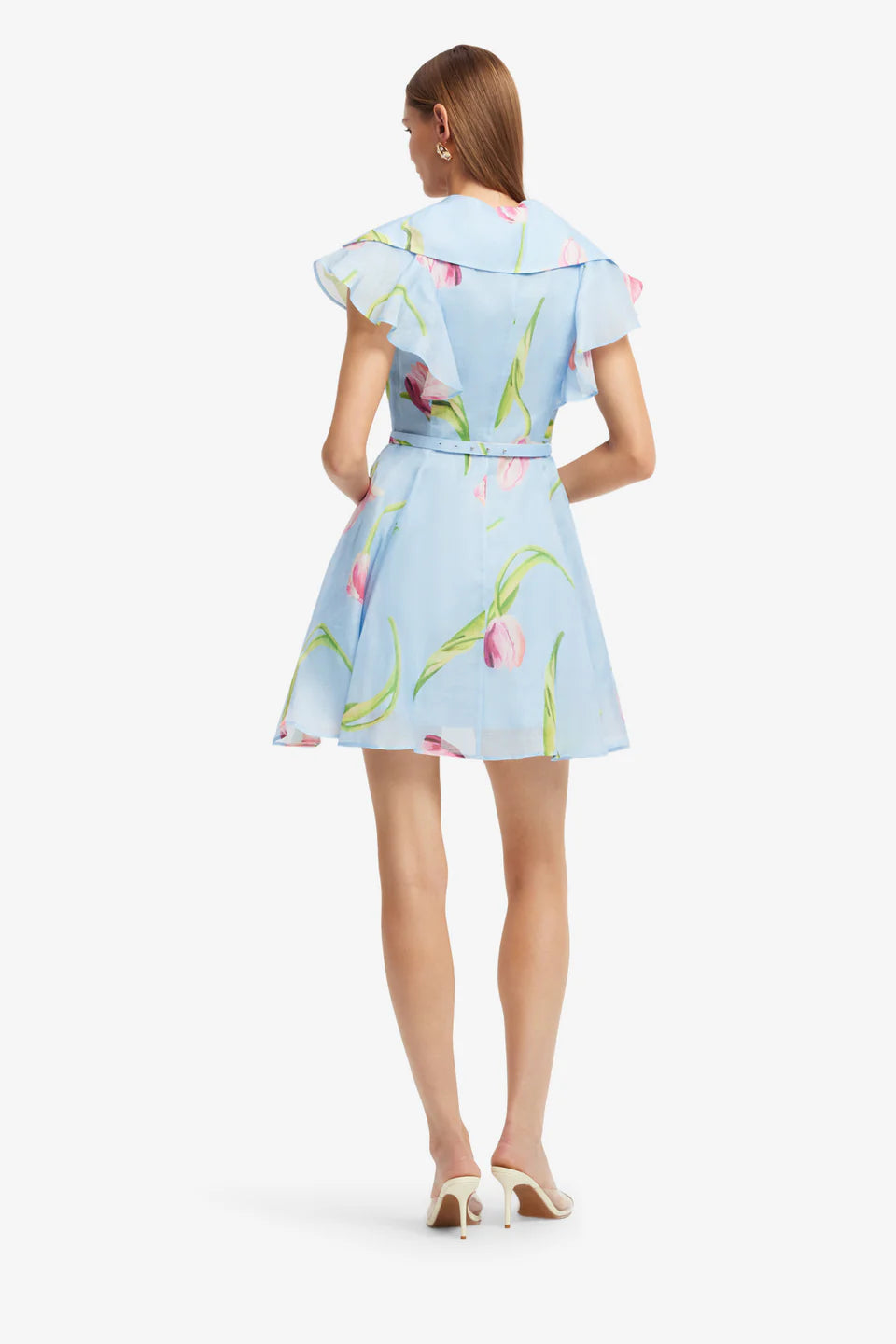 Isla Mini Dress - Tulip Print/Blue
